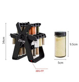 rotating spice rack set designed to organize and store various spices