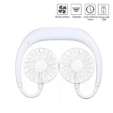 875 Portable Usb Battery Rechargeable Mini Fan - Headphone Design Wearable Neckband Fan
