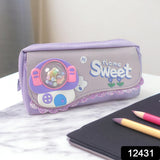 Pencil Pouch With Zipper (1 Pc  2 Compartment)