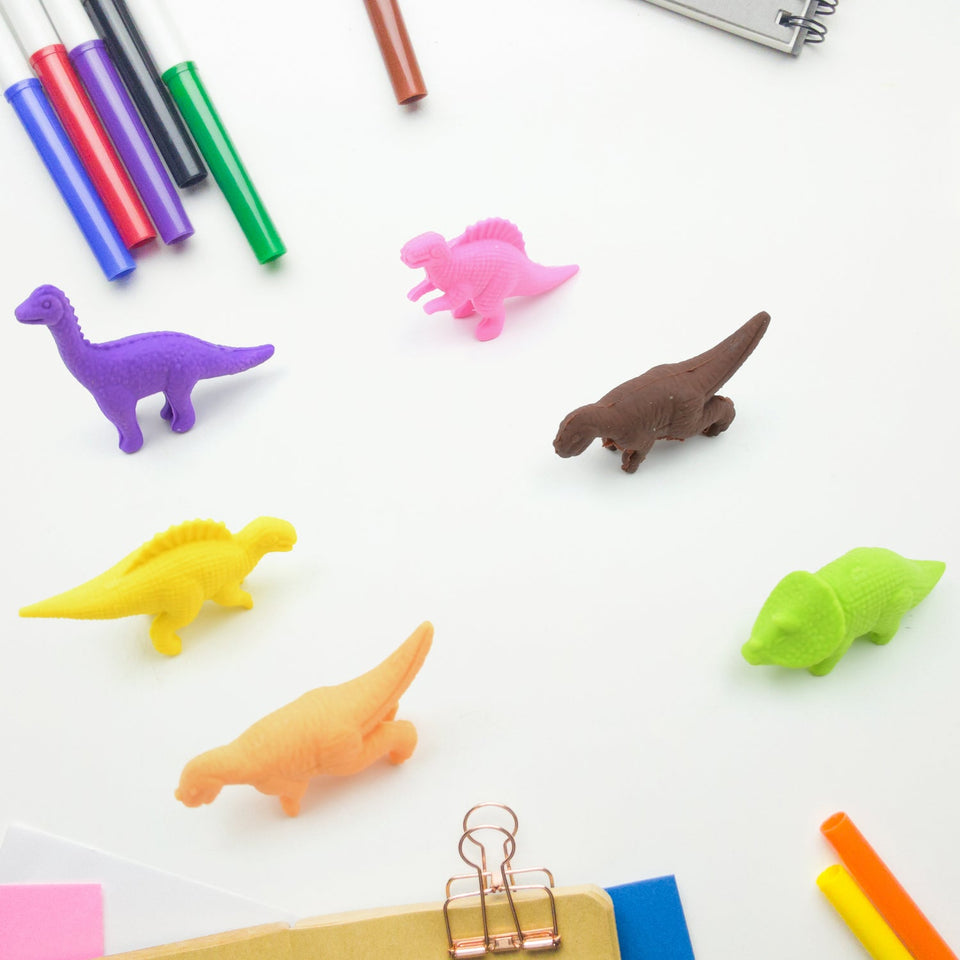 4118 Dinosaur Shaped Erasers Animal Erasers For Kids Dinosaur Erasers Puzzle 3d Eraser Mini Eraser Dinosaur Toys Desk Pets For Students Classroom Prizes Class Rewards Party Favors (6 Pcs Set )
