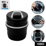 Portable Car Ashtray With Lid And Blue Led Light (1 Pc  With Color Box)