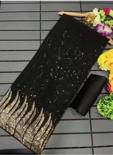 Designer Georgette Saree With & Sequin Work