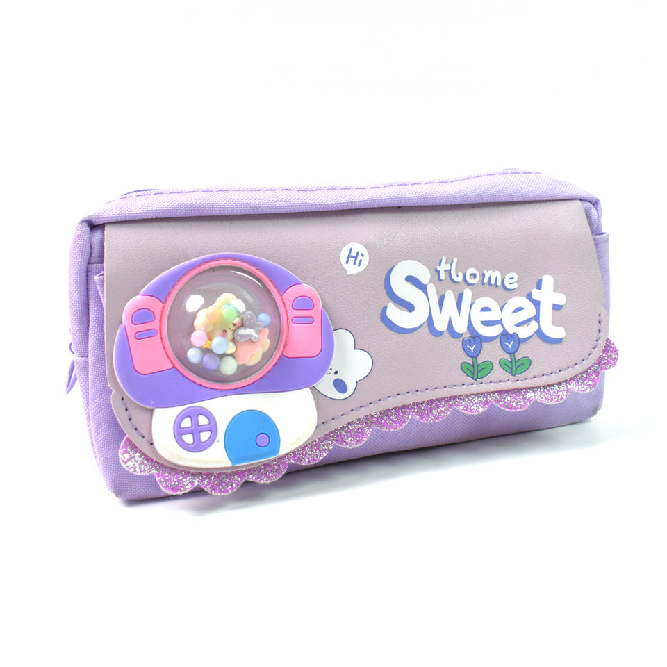 Pencil Pouch With Zipper (1 Pc  2 Compartment)