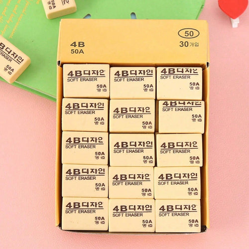 4b Erasers 30 Pack Pencil Erasers Yellow Erasers For Kids