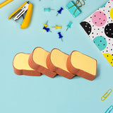 17527 3d Toast Bread Shape Eraser For Kids Cartoons Erasers Toast Bread Erasers Bread Shaped Eraser For Students Gift Cute Fun Food Pencil Erasers For School Classroom Stationery For Boys  Girls (4 Pcs Set)