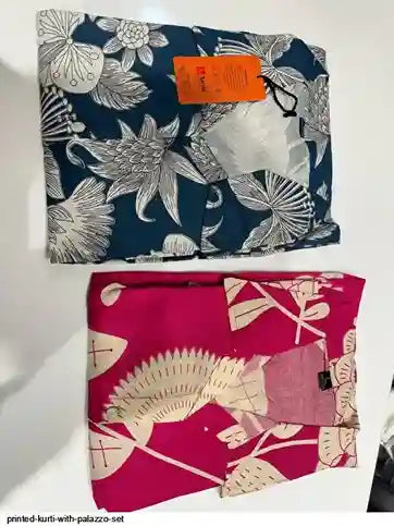 Elegant Printed Anarkali Cotton Set