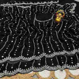 Trending hand work saree