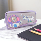 Pencil Pouch With Zipper (1 Pc  2 Compartment)