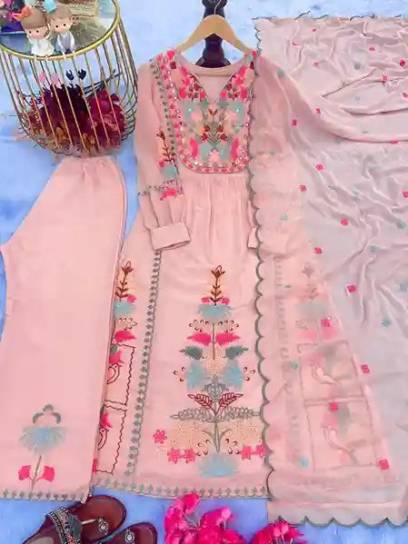 Vibrant Embroidered Suit Collection – A Celebration of Colors!